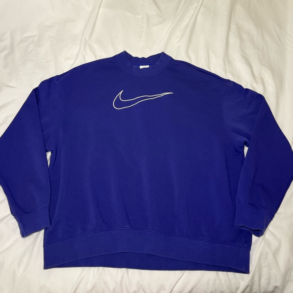 Nike Dri-FIT Royal Blue Swoosh Crewneck Sweatshirt